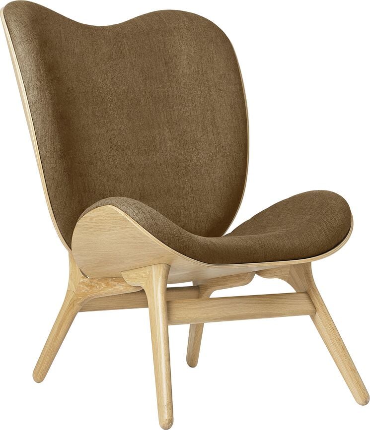 Conversation Piece Sessel 106 cm braun auf Eichenbeinen