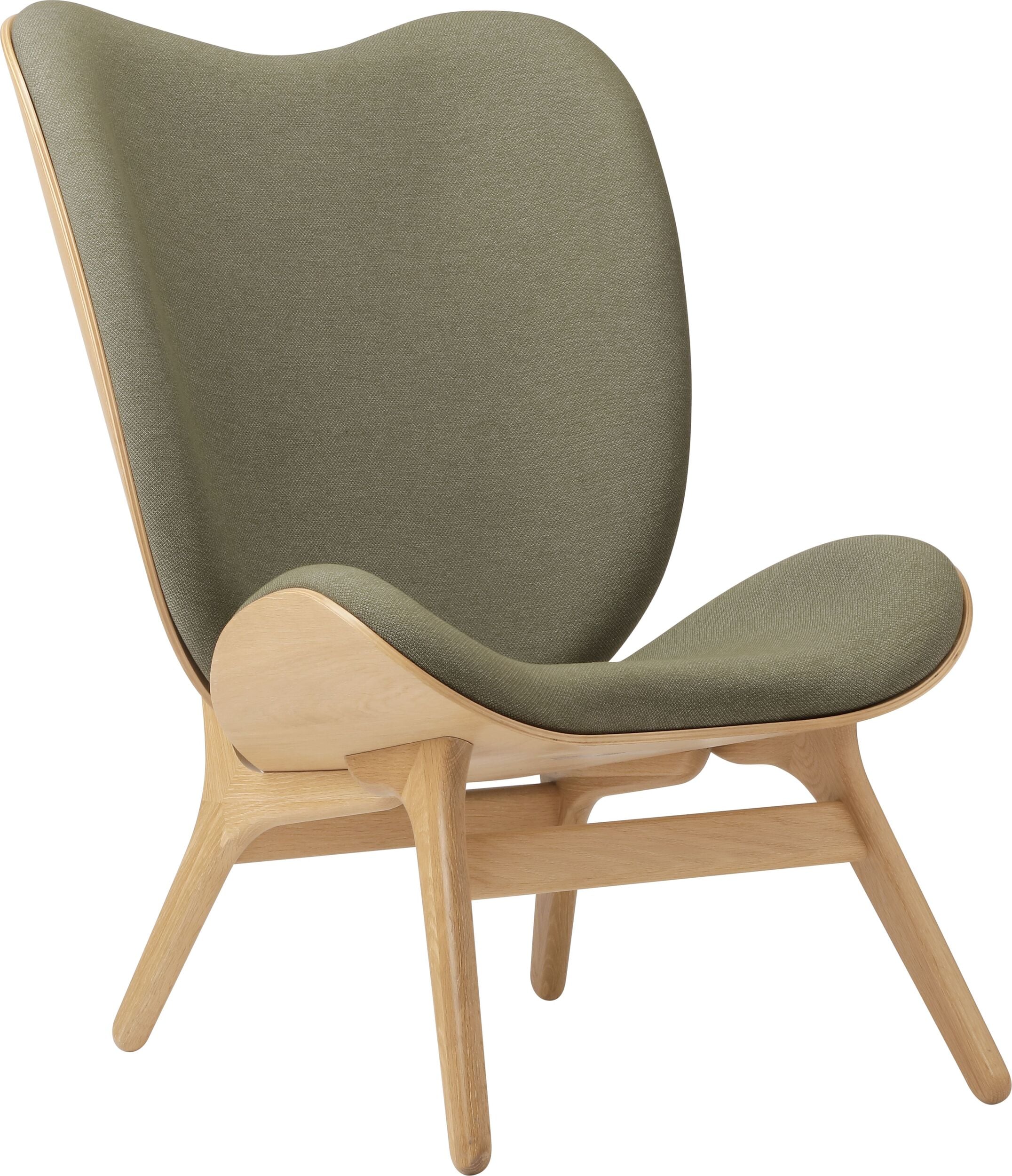 Conversation Piece Sessel 106 cm hellgrün auf Eichenbeinen