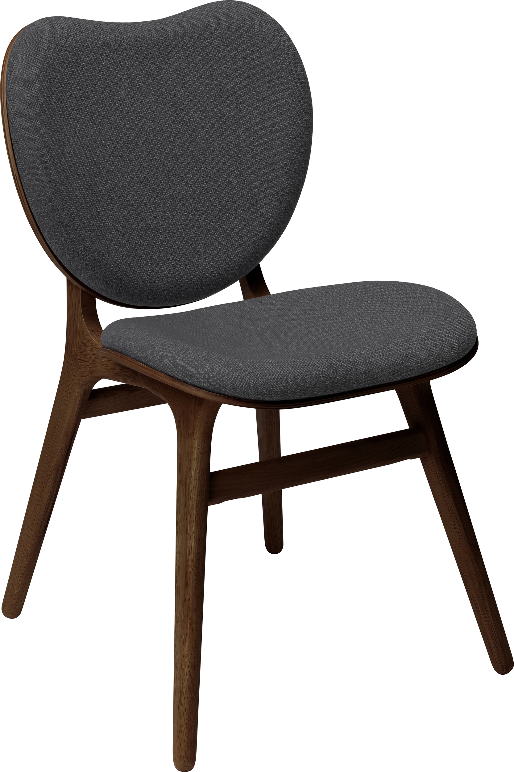 Conversation Piece Stuhl dunkelgrau gepolstert dunkle Eiche