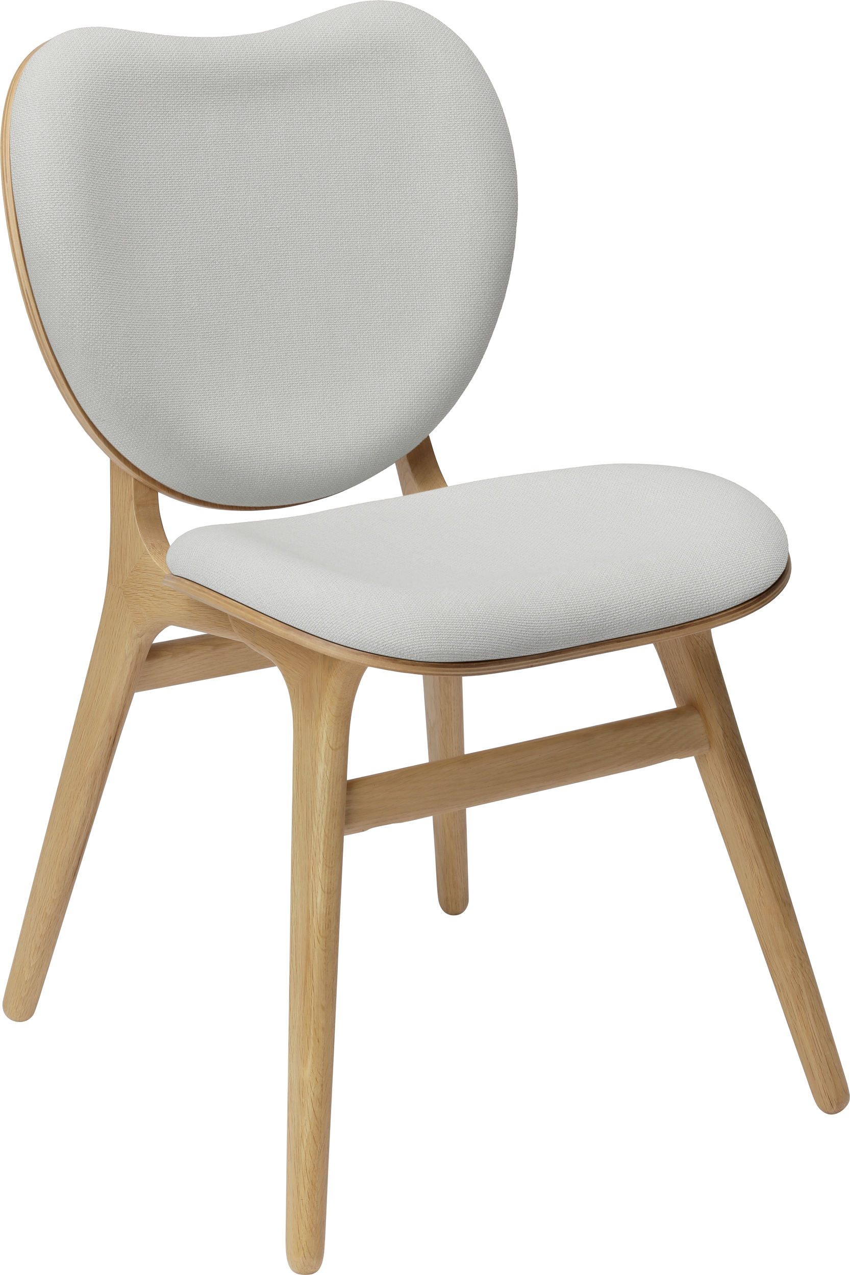 Conversation Piece Stuhl hellgrau gepolstert Eiche hell