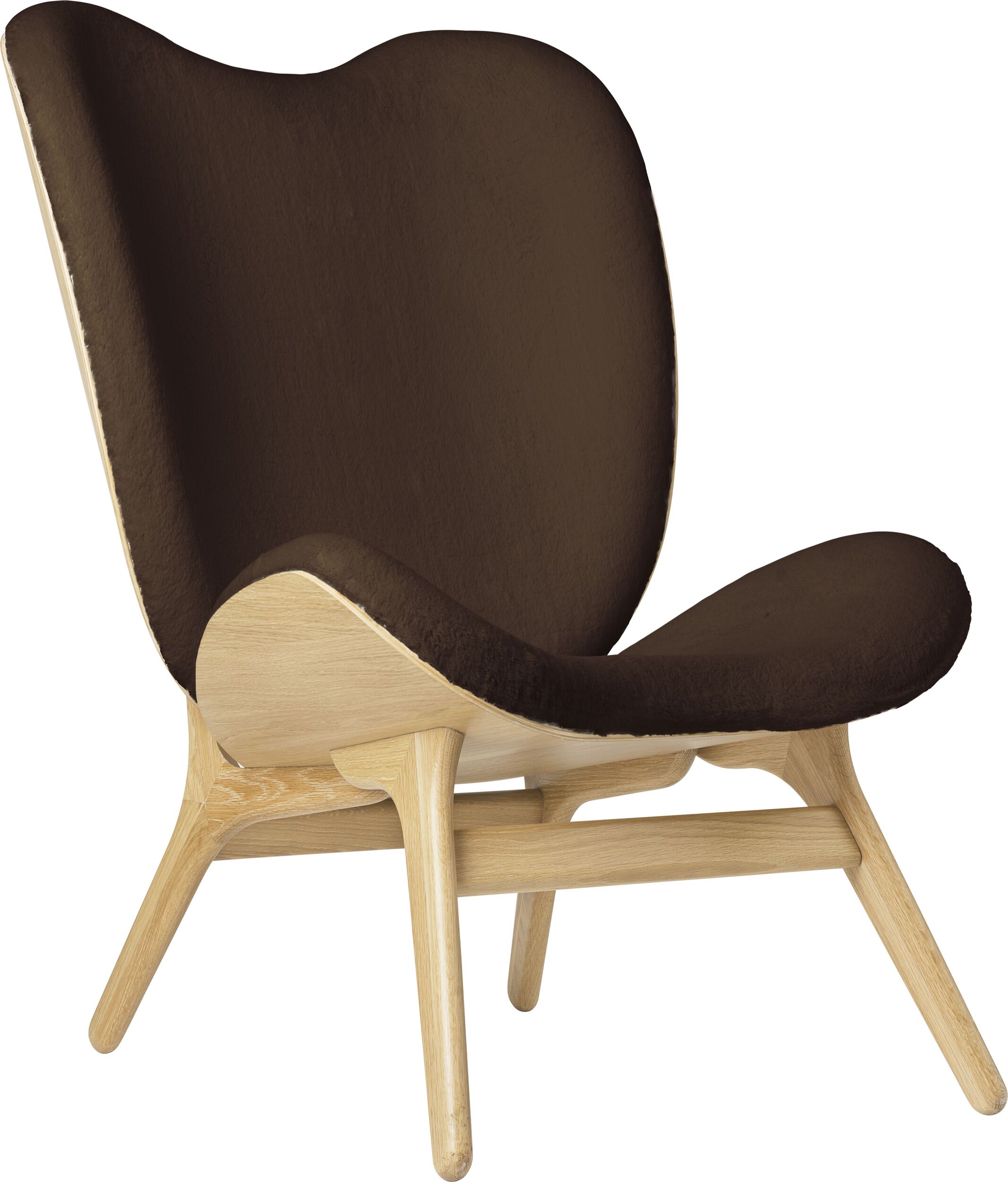 Conversation Piece Teddy Sessel 106 cm braun auf Eichenbeinen