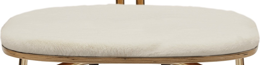 Curious Lounge Teddy Coussin de Chaise, blanc