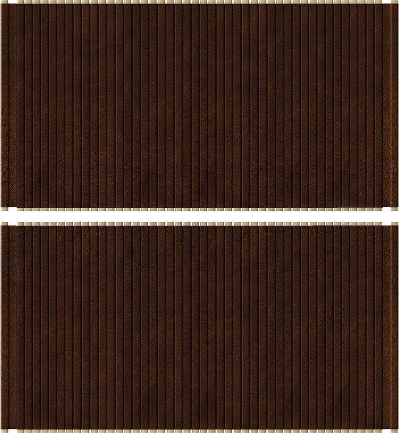 Dvere tambour na skrinku Audacious 91 x 46 cm, tmavohnedé
