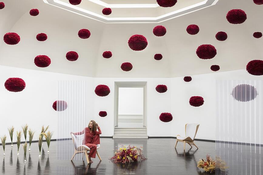 Eos Lampa 35 cm crvena