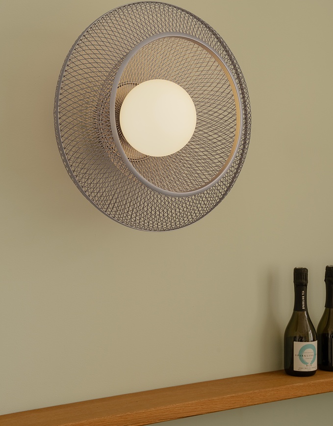 Faraday Up Plafonnier ou Applique murale, 45,3 cm, acier