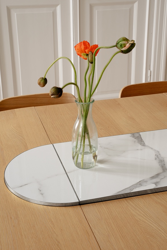 Funda de mesa de recambio Comfort Circle, negra con latón