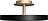 Griestu lampa Asteria Up melna 43 cm