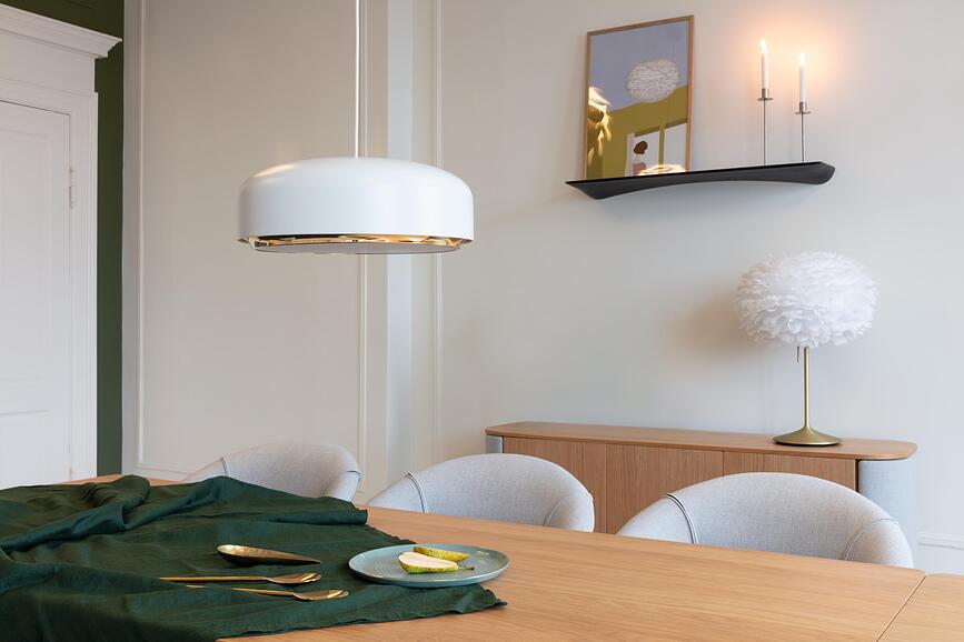 Hazel Viseča svetilka, 40 cm, bela