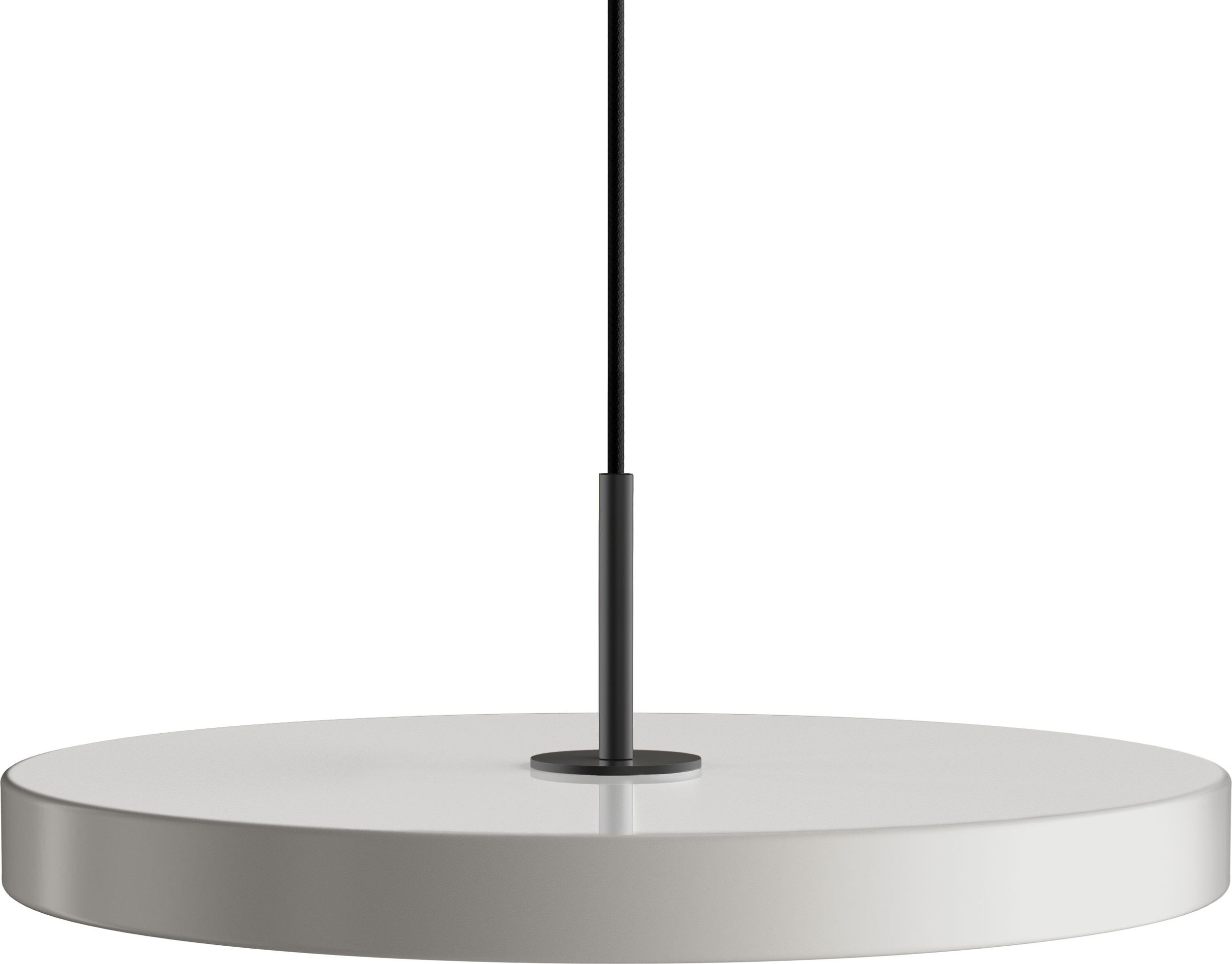 Lampa wisząca Asteria jasnoszara z czarnym mocowaniem