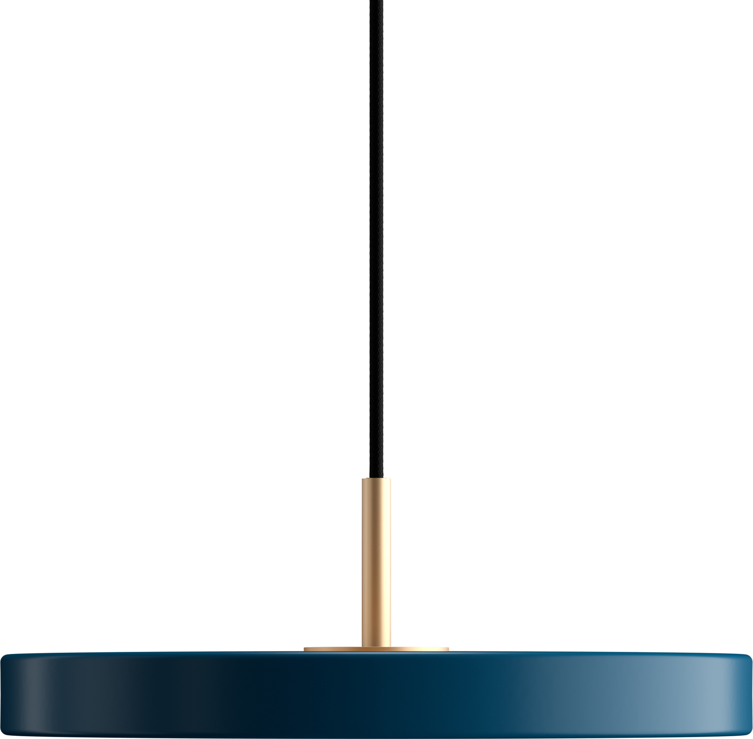 Lampa wisząca Asteria Mini granatowa ze złotym mocowaniem