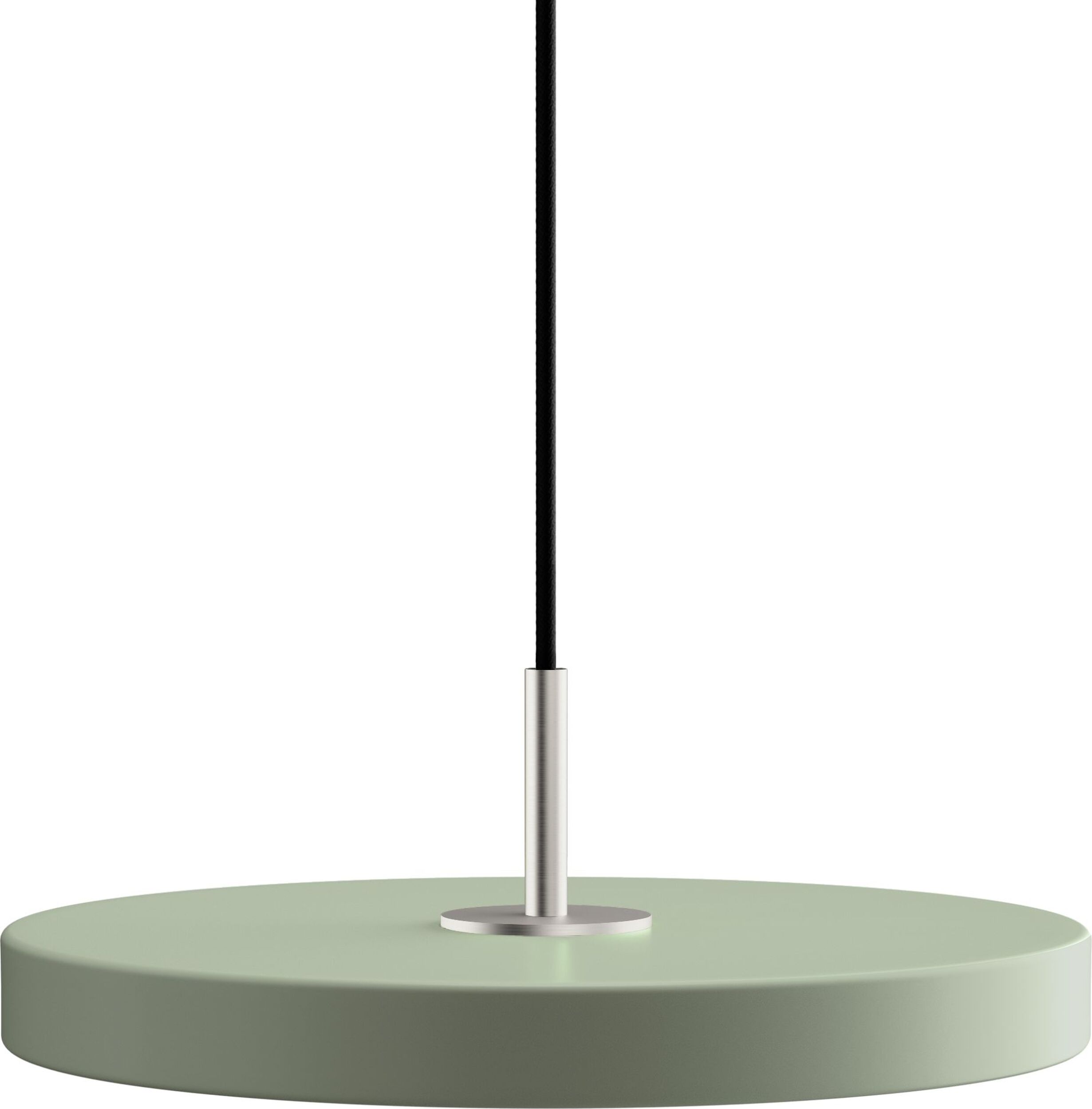 Lampa wisząca Asteria Mini oliwkowa ze srebrnym mocowaniem