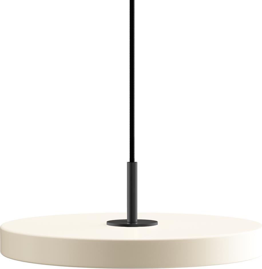 Lampa wisząca Asteria Mini perłowa z czarnym mocowaniem