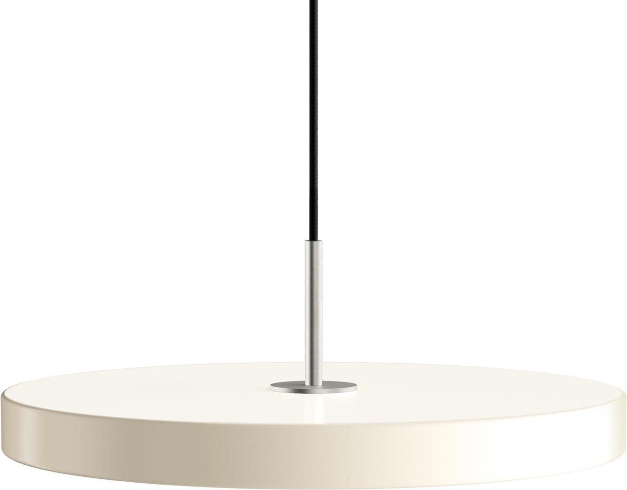 Lampa wisząca Asteria perłowa biel ze srebrnym mocowaniem