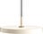 Lampa wisząca Asteria Plus 43 cm perłowa biel ze złotym mocowaniem