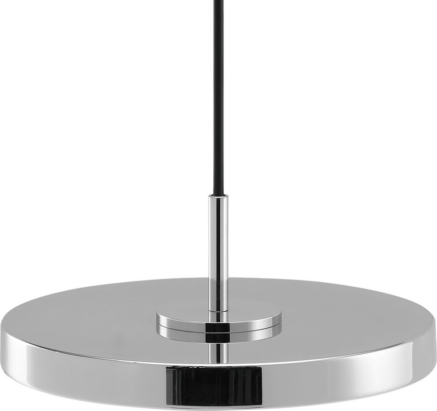 Lampada a sospensione Asteria Micro in acciaio lucidato, con dimmer