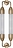 Lampada da muro Lemon Squeeze 77 cm color ottone doppia