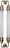 Lampada da muro Lemon Squeeze 94 cm color ottone doppia