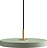 Lampada pensile Asteria Plus 31 cm color verde oliva con supporto color oro
