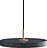 Lampada pensile Asteria Plus 31 cm grigia antracite con supporto color oro