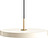Lampada pensile Asteria Plus 43 cm bianca perlata con supporto color oro