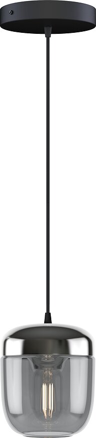 Lámpara colgante Acorn de acero ahumado