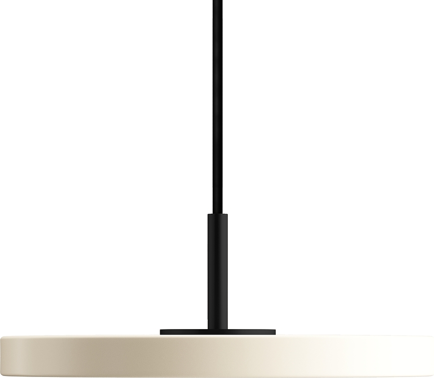 Lámpara Colgante Asteria Micro, verde oliva, con montura negra