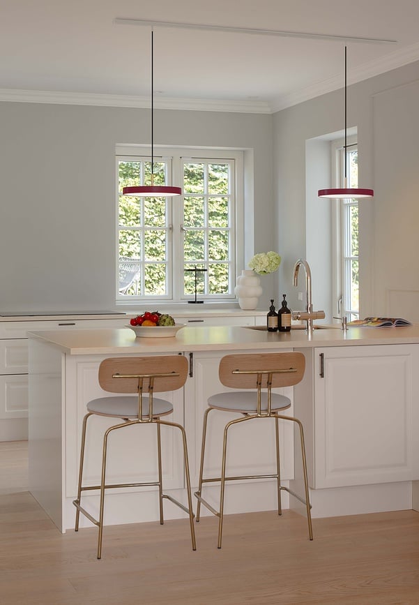 Lámpara Colgante de latón Asteria Plus, 31 cm, con fijación dorada