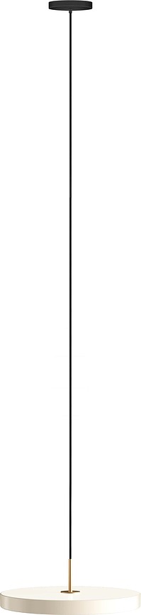 Lámpara Colgante Asteria Plus, 43 cm, negra con acabado dorado