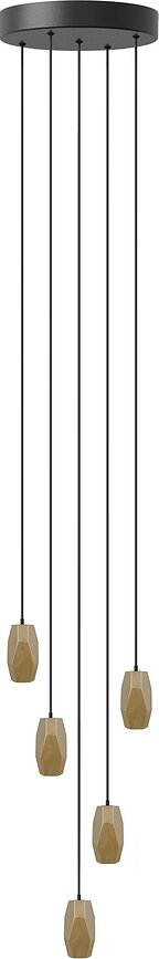 Lámpara colgante Brighter Days Hexa, latón