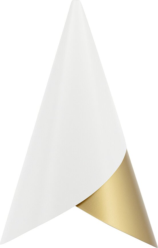 Lámpara colgante Cornet cónica, negro y dorado