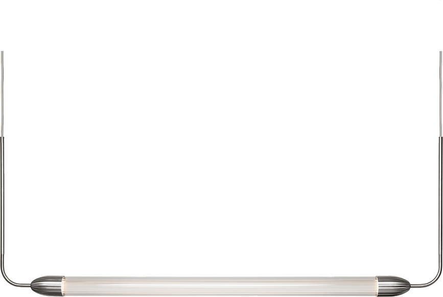 Lámpara Colgante lineal Lemon Squeeze, de acero pulido