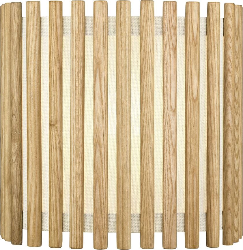 Lámpara de roble natural Komorebi, 27,5 cm, cuadrada