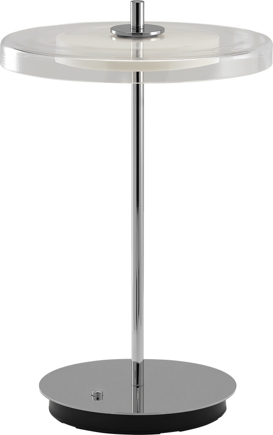 Lámpara de mesa Asteria Glass Move, de cristal, inalámbrica