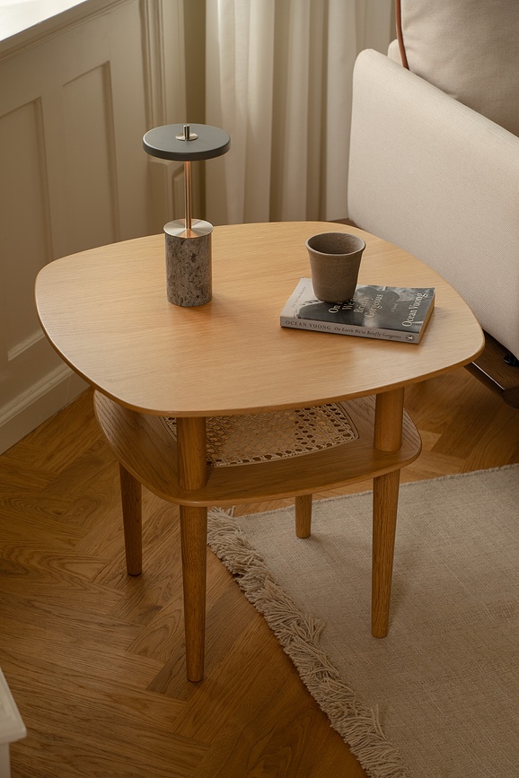 Lámpara de Mesa inalámbrica Asteria Move Mini, base de mármol, gris plateado