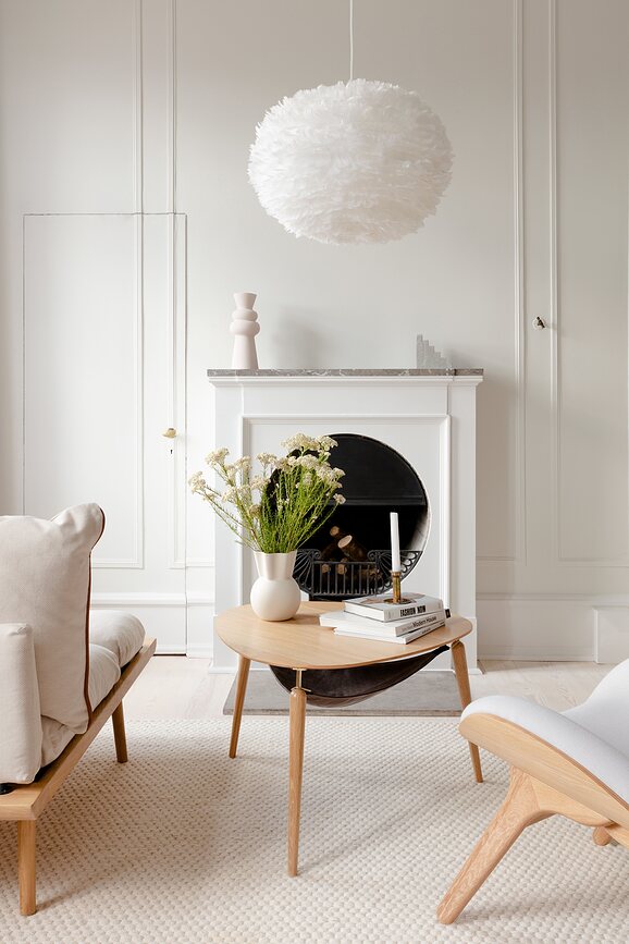 Lámpara Eos, blanca, mediana