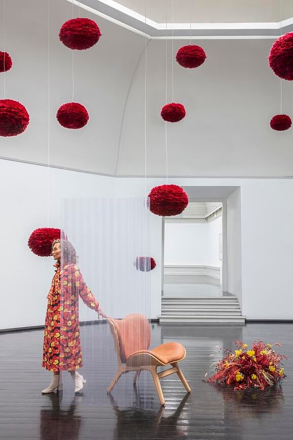 Lámpara Eos 35 cm, roja