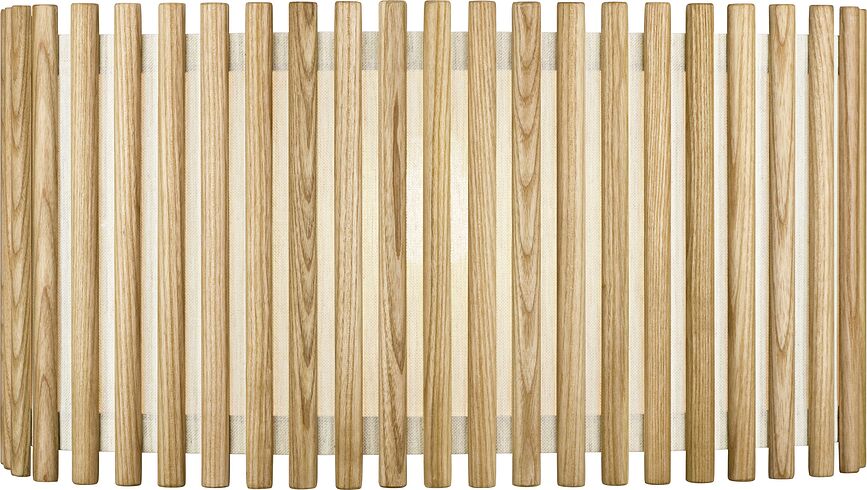 Lámpara rectangular Komorebi, 50,6 cm, roble oscuro