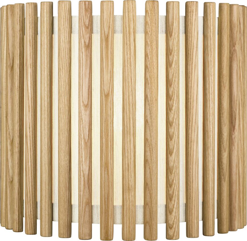 Lámpara de roble natural Komorebi, redonda, 29,4 cm