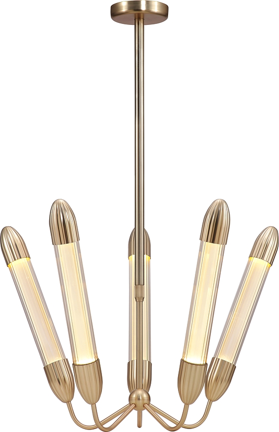 Lemon Squeeze Πολυέλαιος πεντάφωτος, 97,5 cm, γυαλισμένο ατσάλι