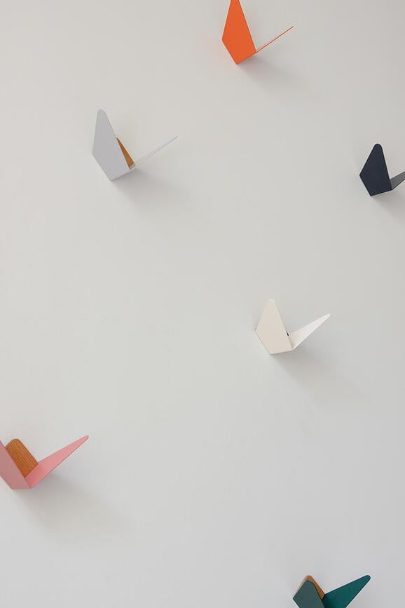 Colgador Butterflies Mini, blanco