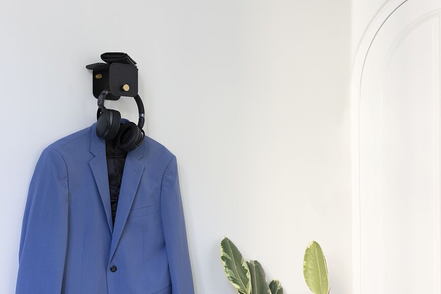 Perchero de pared Hang In There, negro