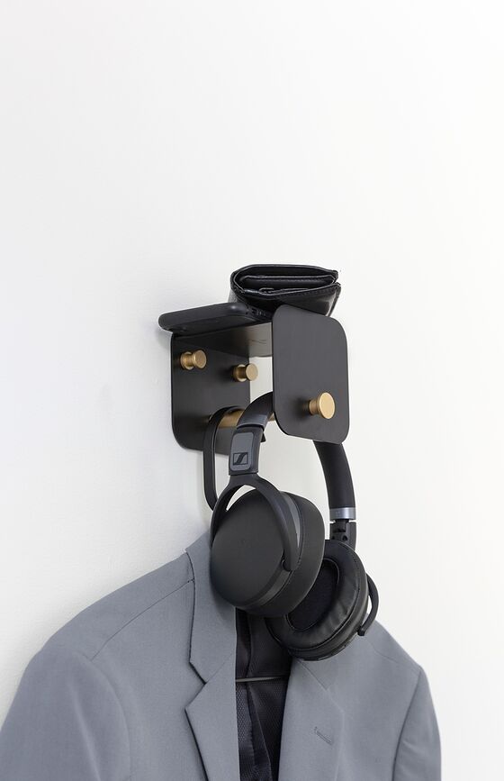 Perchero de pared Hang In There, negro