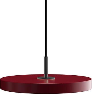 Piekaramā lampa Asteria Mini ar melnu stiprinājumu bordo