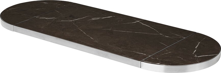 Plateau de table interchangeable Comfort Circle noir avec acier