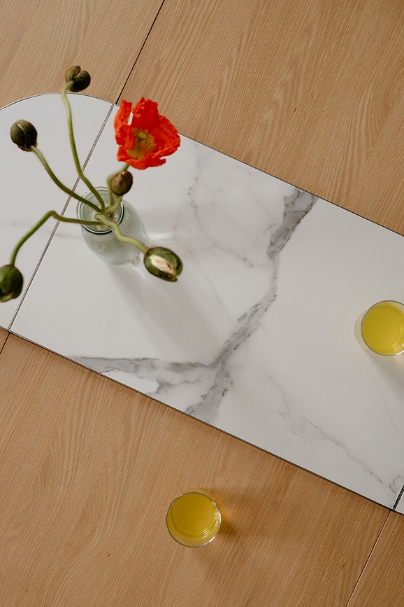 Plateau de table interchangeable Comfort Circle noir avec laiton