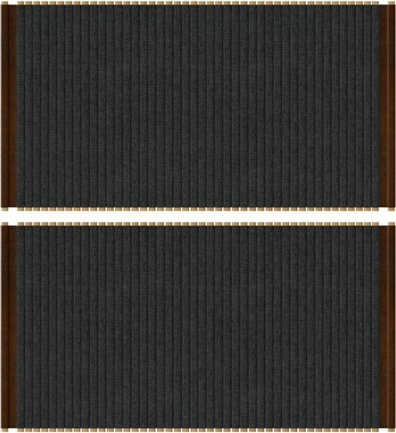 Porte tambour pour meuble Audacious 91 x 46 cm, gris foncé