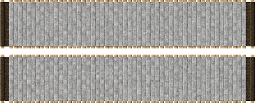 Porte tambour pour meuble bas Audacious, gris clair