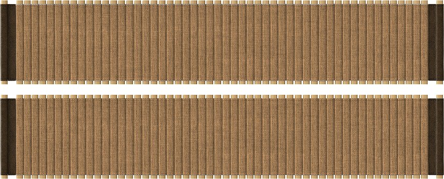 Porte tambour pour meuble bas Audacious, marron clair