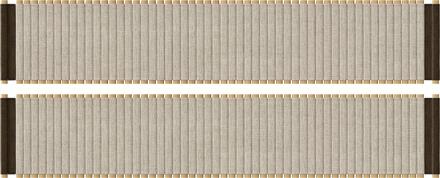 Porte tambour pour meuble bas Audacious, sable clair