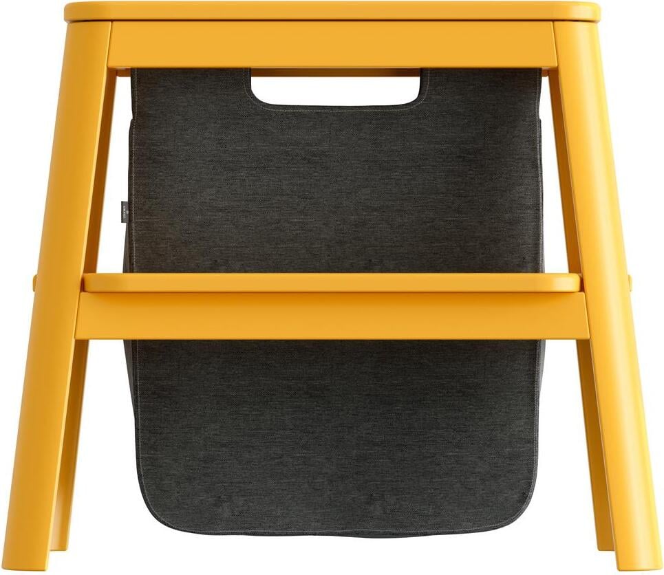 Step It Up Hockerleiter mit Aufbewahrungstasche gelb